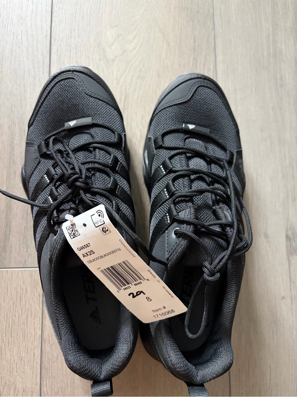 adidas Men's Terrex AX2S Hiking Black Sneakers